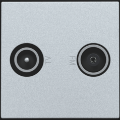 Niko (99) 103-69702 OUD silver afwerkingsset - afwerkingsset stopcontact tv