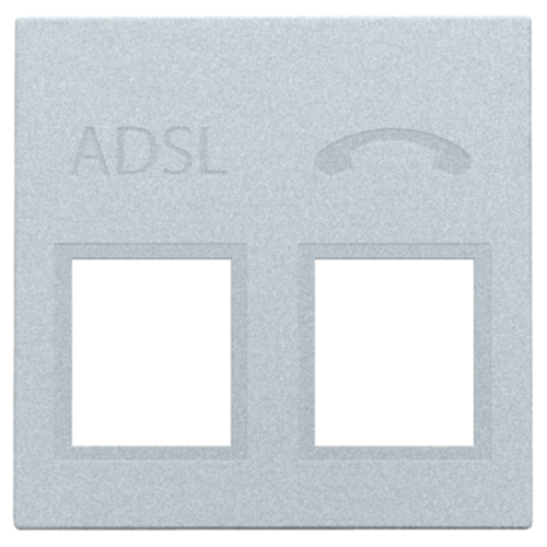 Niko (99) 103-69091 OUD silver afwerkingsset - centraalplaatje voor stopcontact adsl & telefoon
