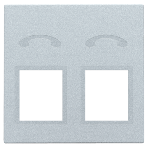 Niko (99) 103-69031 OUD silver afwerkingsset - centraalplaatje voor stopcontact telefoon dubbel RJ11