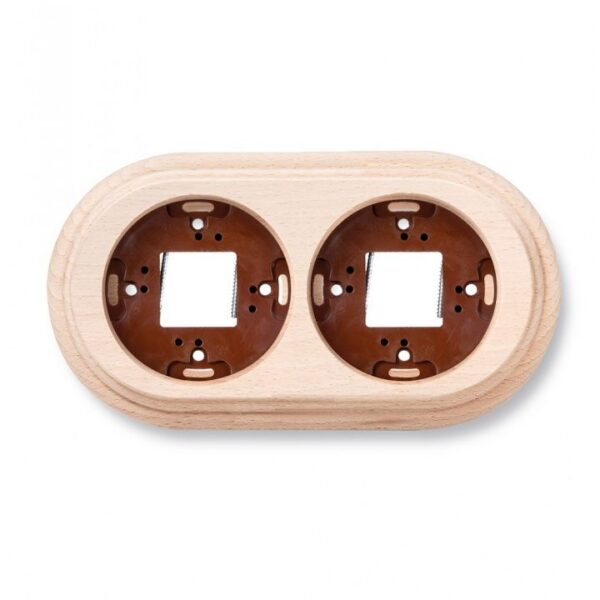 Fontini Garby montageplaat dubbel hout onvernist