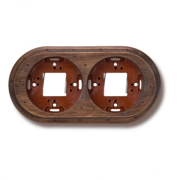 Fontini Garby montageplaat dubbel hout verouderd