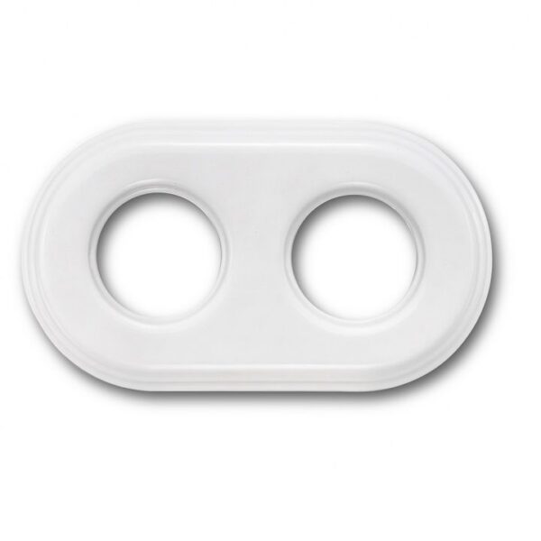 Fontini Garby Colonial afdekplaat dubbel porselein wit