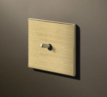 Lithoss Cockpit (11) drukknop brushed brass met knurl