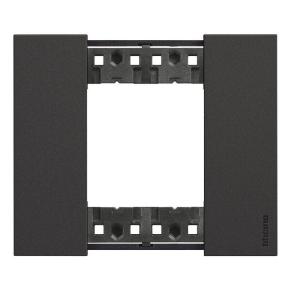 bTicino Living Now (B02) afwerkkader 2 modules zwart