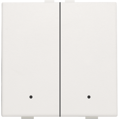 Niko (61) Home Control wit - drukknop tweevoudig verlicht - met sensor temp & vochtigheid