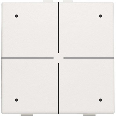 Niko (61) Home Control wit - drukknop viervoudig verlicht - met sensor temp & vochtigheid