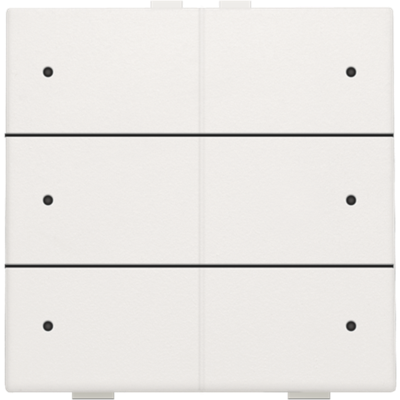 Niko (61) Home Control wit - drukknop zesvoudig verlicht - met sensor temp & vochtigheid