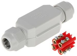 (KV003) Raytech Dino waterdichte koppeling met gel & klem 3 polig met aarding