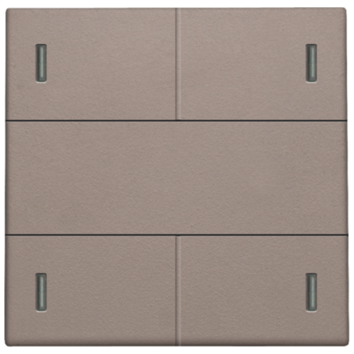 Niko (99) 104-40100 OUD greige afwerkingsset voor 4-voudige potentiaalvrije drukknop 24 V met leds BEPERKTE VOORRAAD (contacteer ons) !!!