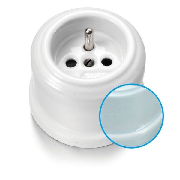 Fontini Garby stopcontact porselein pastelblauw