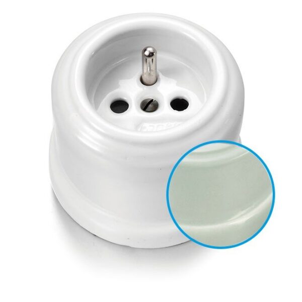 Fontini Garby stopcontact porselein pastelgroen