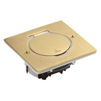 (VS001) Legrand vloerstopcontact vierkant goud