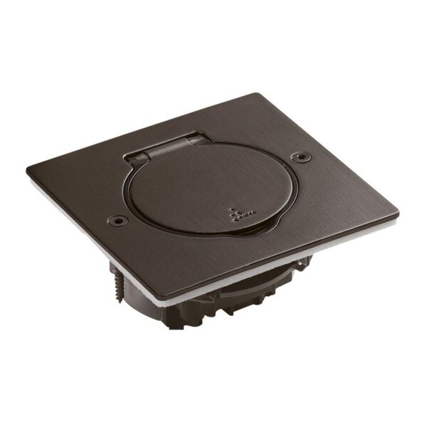 (VS001) Legrand vloerstopcontact vierkant bruin