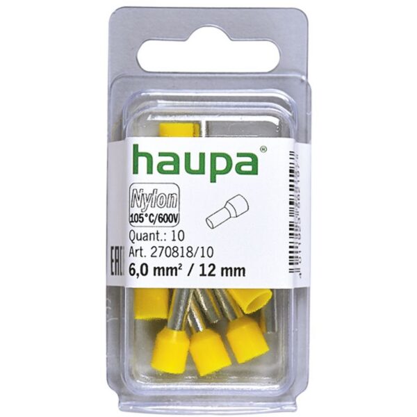 (KE100) Haupa draadhulzen 6mm (doos van 10 stuks)