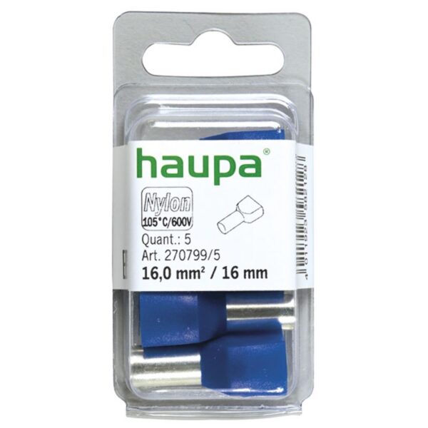 (KE100) Haupa draadhulzen dubbel 16mm (doos van 5stuks)