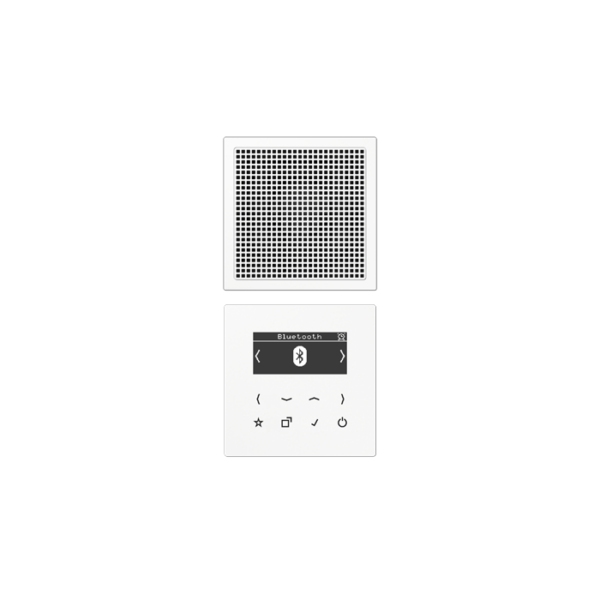 Jung (07) LS990 fm/dab+/bluetooth inbouwradio met luidspreker - sneeuwwit mat
