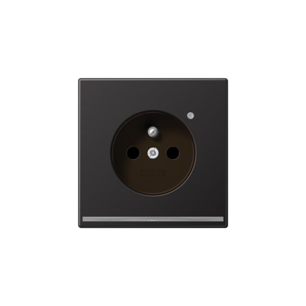 Jung (22) LS990 stopcontact met lichtsensor & lichtstrook - alu dark