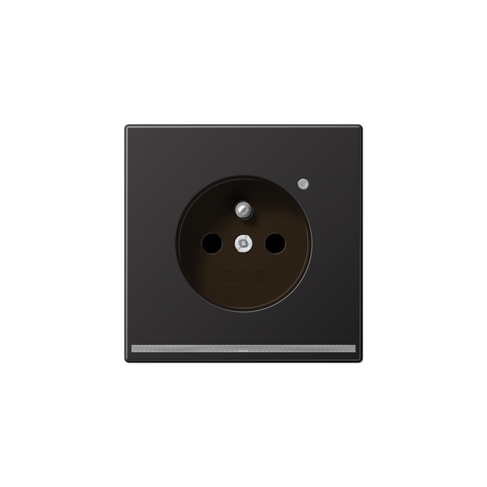Jung (22) LS990 stopcontact met lichtsensor & lichtstrook - alu dark