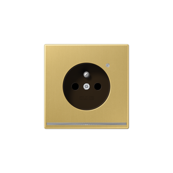 Jung (32) LS990 stopcontact met lichtsensor & lichtstrook - messing klassiek