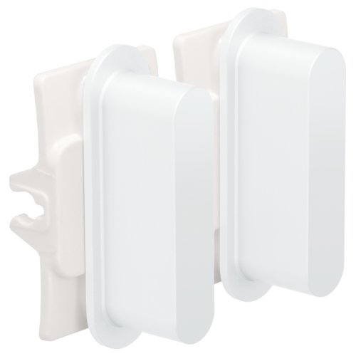 Niko (42) Rocker bedieningsknop dubbel - steel white coated