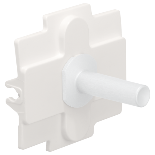 Niko (42) Toggle bedieningsknop enkel - steel white coated