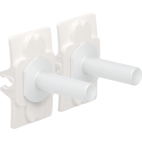 Niko (42) Toggle bedieningsknop dubbel - steel white coated