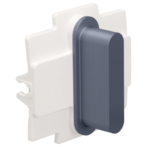 Niko (45) Rocker bedieningsknop enkel - alu blue grey brushed