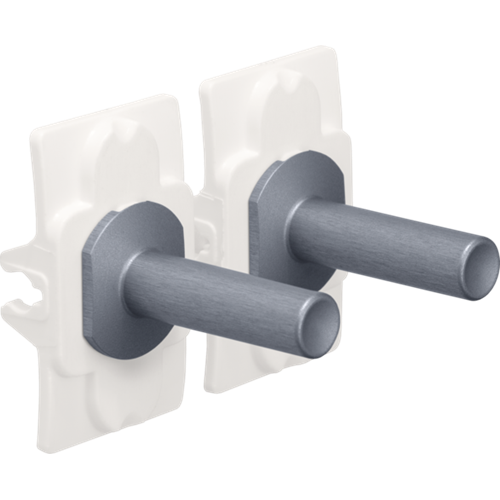 Niko (45) Toggle bedieningsknop dubbel - alu blue grey brushed