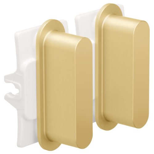 Niko (46) Rocker bedieningsknop dubbel - alu gold brushed