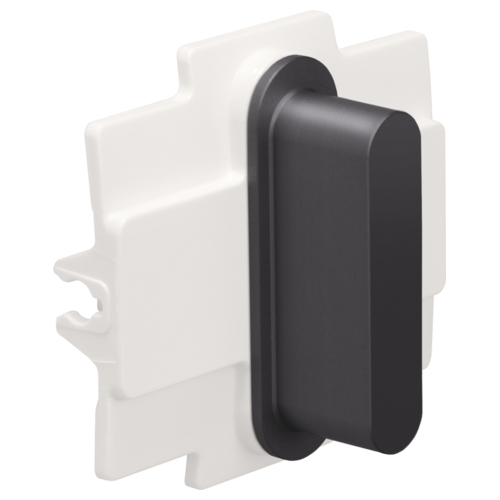 Niko (47) Rocker bedieningsknop enkel - alu black brushed