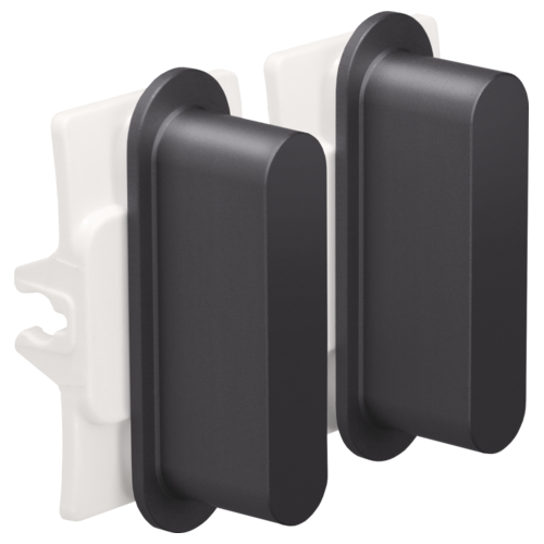 Niko (47) Rocker bedieningsknop dubbel - alu black brushed