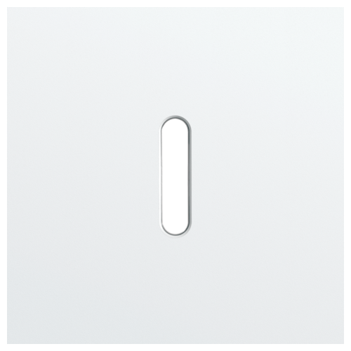 Niko (48) Rocker frontplaat voor 1 bedieningsknop - steel white coated