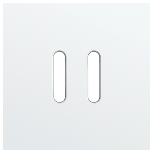 Niko (48) Rocker frontplaat voor 2 bedieningsknoppen - steel white coated
