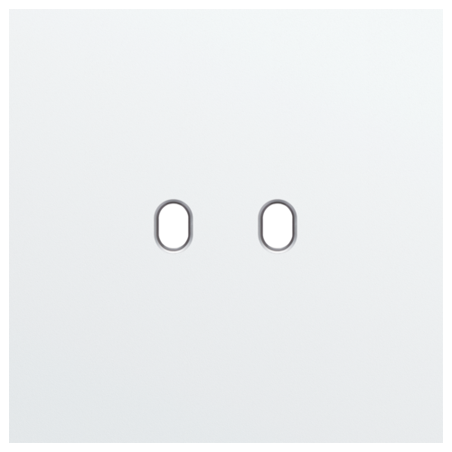 Niko (48) Toggle frontplaat voor 2 bedieningsknoppen - steel white coated