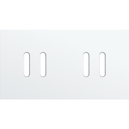 Niko (48) Rocker frontplaat voor 4 bedieningsknoppen horizontaal - steel white coated