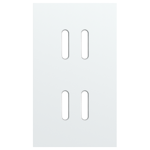 Niko (48) Rocker frontplaat voor 4 bedieningsknoppen vertikaal - steel white coated