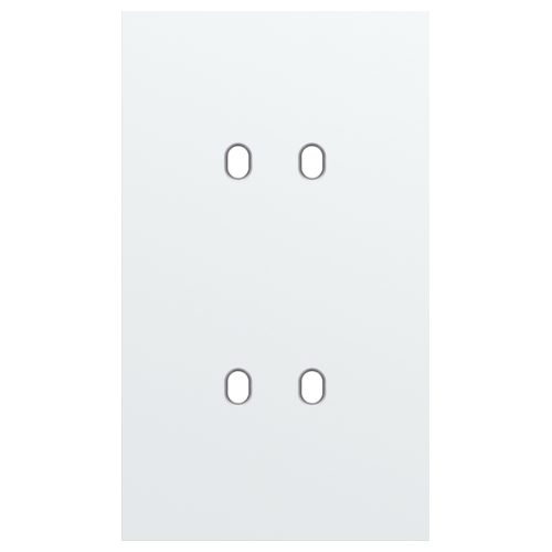 Niko (48) Toggle frontplaat voor 4 bedieningsknoppen vertikaal - steel white coated