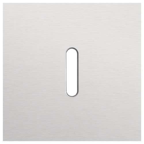 Niko (49) Rocker frontplaat voor 1 bedieningsknop - alu grey brushed