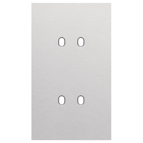 Niko (49) Toggle frontplaat voor 4 bedieningsknoppen vertikaal - alu grey brushed