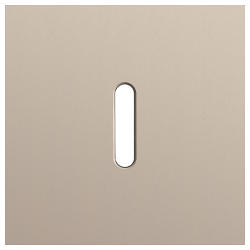 Niko (50) Rocker frontplaat voor 1 bedieningsknop - steel champagne coated