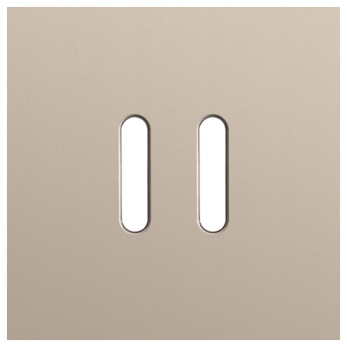 Niko (50) Rocker frontplaat voor 2 bedieningsknoppen - steel champagne coated