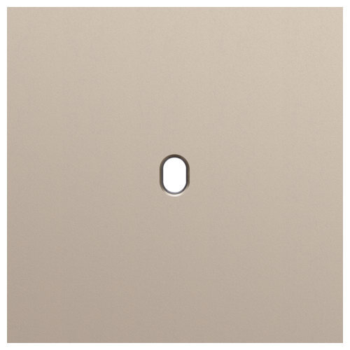 Niko (50) Toggle frontplaat voor 1 bedieningsknop - steel champagne coated