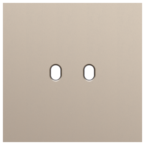 Niko (50) Toggle frontplaat voor 2 bedieningsknoppen - steel champagne coated