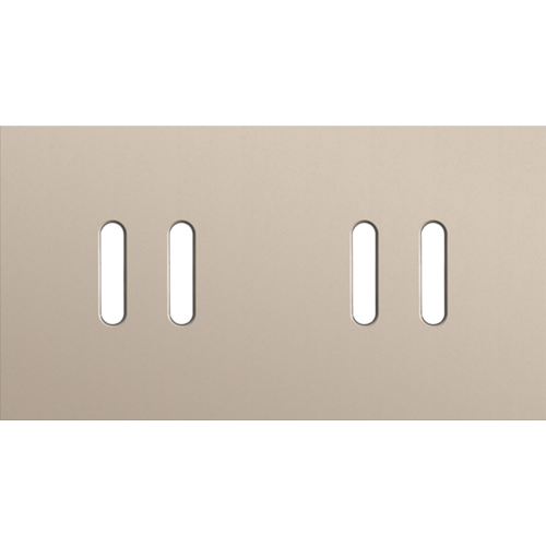 Niko (50) Rocker frontplaat voor 4 bedieningsknoppen horizontaal - steel champagne coated