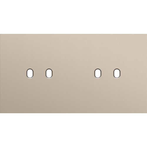 Niko (50) Toggle frontplaat voor 4 bedieningsknoppen horizontaal - steel champagne coated