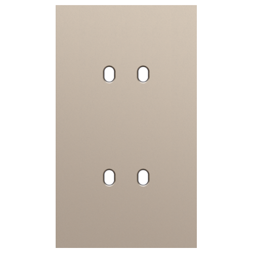 Niko (50) Toggle frontplaat voor 4 bedieningsknoppen vertikaal - steel champagne coated