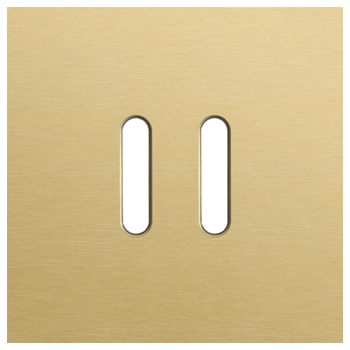 Niko (52) Rocker frontplaat voor 2 bedieningsknoppen - alu gold brushed