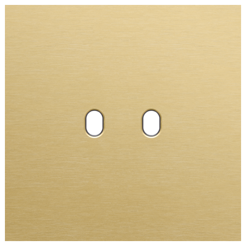 Niko (52) Toggle frontplaat voor 2 bedieningsknoppen - alu gold brushed