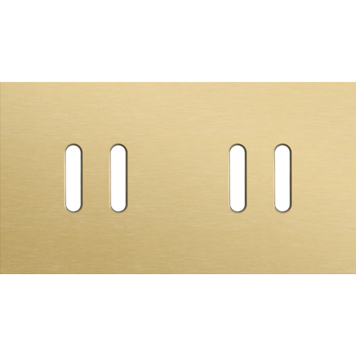 Niko (52) Rocker frontplaat voor 4 bedieningsknoppen horizontaal - alu gold brushed