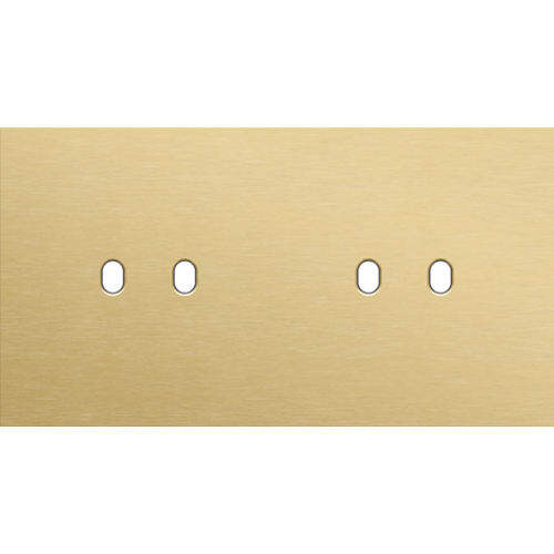 Niko (52) Toggle frontplaat voor 4 bedieningsknoppen horizontaal - alu gold brushed